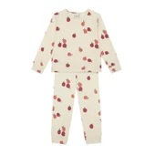 Elma Aşkı Uzun Kollu Pijama Takımı-Bej thumbnail 1