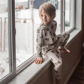Minik Ayılar Uzun Kollu Pijama Takımı-Bej - 2