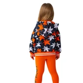 Kız Çocuk Çiçek Desenli Kapüşonlu Sweatshirt - 3