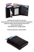 DANİEL POLO Unisex Düz Desensiz Siyah Mekanizmalı Otomatik Kızaklı Kartlık Cüzdan - 2