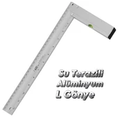 Su Terazili Alüminyum L Gönye Cetvel Ölçme Ölçüm Kaynak Kaynakçı Marangoz Gönyesi 400 mm 40 cm - 4