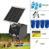 Pars P2518/2000D Güneş Enerjili Ve Akülü Elektrikli Hazır Çit Sistemi Demir İzolatörlü - 1