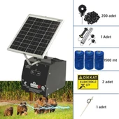 Pars P2518/1500A Güneş Enerjili Ve Akülü Elektrikli Hazır Çit Sistemi Ahşap İzolatörlü - 1