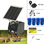 Pars P2518/2000A Güneş Enerjili Ve Akülü Elektrikli Hazır Çit Sistemi Ahşap İzolatörlü - 1