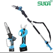 Suca SC 8611 + 5808 Uzatma Aparatlı Akülü Budama Makası ve Testere - 1