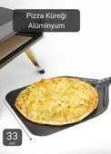 Pizza Küreği Alüminyum Lahmacun Küreği Saplı Fırın Küreği Asılabilir 33 cm Çaplı - 2
