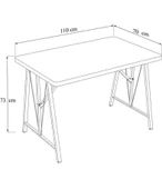 Hayat 70x110 Beyaz Mutfak Masası, Mutfak Masası Takımı, Yemek Masası, 2 Sandalye 1 Bench - Krem - 5