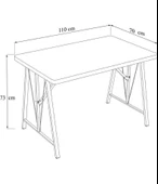 Hayat 70x110 Beyaz Mutfak Masası, Mutfak Masası Takımı, Yemek Masası, 2 Sandalye 1 Bench - Açık Gri - 5