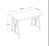 Hayat 70x110 Beyaz Mutfak Masası, Mutfak Masası Takımı, Yemek Masası, 2 Sandalye 1 Bench - Antrasit - 5