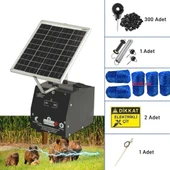 Pars P2518/2500A Güneş Enerjili Ve Akülü Elektrikli Hazır Çit Sistemi Ahşap İzolatörlü - 1