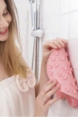 2 Adet Slikon Duş Kesesi Vantuzlu Banyo Pedi El Ayak Vücut Silikon Banyo Duş Lifi - 5
