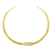 3 Sıra Taşlı 22 Ayar Trabzon Kolye TK003 - 1