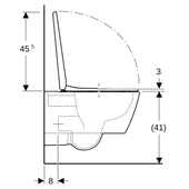 Geberit iCon Square Rimfree Asma Klozet,Kapak Rezervuar Stop Valf Kumanda Paneli Dahil thumbnail 6