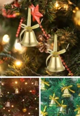 6 Adet Mini Çan Süs Yılbaşı Çam Ağacı Süsü 4 cm Altın Sarısı Kurdeleli Zil Gold Yılbaşı Çam Ağacı - 2
