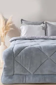 Rivaİstanbul Gri Loura Tek Kişilik Çift Taraflı Lüx Wellsoft Yorgan 155x215 cm thumbnail 1
