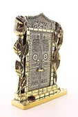 Allah Muhammed Yazılı Gül Kabe Kapısı Gold Biblo 25 cm-024 - 3