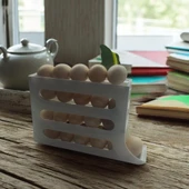 25 li Plastik buzdolabı yumurta düzenleme saklama rafı thumbnail 1