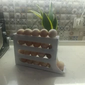 25 li Plastik buzdolabı yumurta düzenleme saklama rafı thumbnail 2