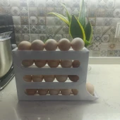 25 li Plastik buzdolabı yumurta düzenleme saklama rafı thumbnail 3