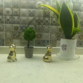 kırılmaz polyester, kedi  figürlü biblo thumbnail 6