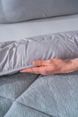 Rivaİstanbul Gri Loura Tek Kişilik Çift Taraflı Lüx Wellsoft Yorgan 155x215 cm thumbnail 5