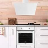 Kumtel Home Basic Beyaz Cam Ankastre Set - 5