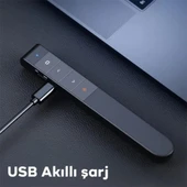 Polham 500mAh Şarj Edilebilir Profesyonel Lazerli Sunum Kumandası, Toplantı, Eğitim, Seminer Sunum Kumandası thumbnail 5