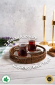 Yuvarlak Hasır Tepsi, Kulplu Sunum Tepsisi, Servis Tepsisi, Kahve Tepsisi, Keyif Tepsisi, Modern Hasır Tepsi - 1
