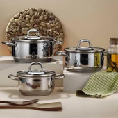 Aryıldız Aria 6 Parça Çelik Tencere Seti thumbnail 1