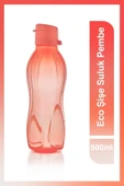 Tupperware Eco Şişe 500 ml - Pembe Kolay Açılır Kapaklı Su Şişesi | Çevre Dostu Tasarım - 1