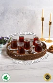 Yuvarlak Hasır Tepsi, Kulplu Sunum Tepsisi, Servis Tepsisi, Kahve Tepsisi, Keyif Tepsisi, Modern Hasır Tepsi thumbnail 1