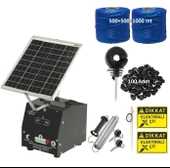 Pars P2518/1000A Güneş Enerjili Ve Akülü Elektrikli Hazır Çit Sistemi Ahşap İzolatörlü - 1