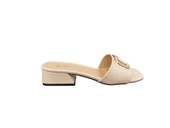 Ventes 01903Z Küt Burunlu Tokalı Kadın Kısa Kalın Topuklu Terlik - 1