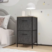 Çocuk 2 Çekmeceli Orta Boy Komodin Sehpa Füme 1608 - 1