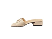 Ventes 01903Z Küt Burunlu Tokalı Kadın Kısa Kalın Topuklu Terlik - 2