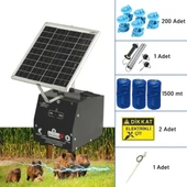 Pars P2518/1500D Güneş Enerjili Ve Akülü Elektrikli Hazır Çit Sistemi Demir İzolatörlü - 1