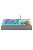 KB-R28 BLADE PLUS GRİ-BEYAZ Gökkuşağ Türkçe Blue Switch Mekanik Klavye Oyuncu Gaming Klavye - 8