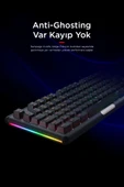 Claw Red Switch Rgb Q Mekanik Klavye Gaming Klavye Oyuncu Klavyesi TKL Klavye Antighosting Kompakt - 2