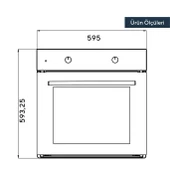 Kumtel Siyah Cam Ankastre Fırın B66-S2 thumbnail 3