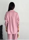 Gömlek Pantolon Ikili Takım - Toz Pembe - 4