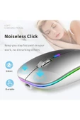 Smw-306r Gümüş 800/1200/1600dpi Şarjlı Mouse Kablosuz Mouse Rgb Süper Sessiz - 7