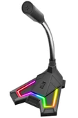 Sn-rmx2 Chatty Siyah Usb Rgb Ledli Gaming Oyuncu Masaüstü Mikrofon - 1