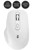 Sm09 Beyaz 3 Cihaz Desteği 2.4G+BT1+BT2 Android-IosPc Uymlu Ofis-Oyun Bluetooth Mouse Kablosuz Mouse - 1