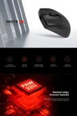 Prote M5 Bluetooth-kablosuz-kablolu Rgb Şarjlı 24000 Dpı 3311 Hafif Gaming Mouse Oyuncu Mouse Siyah thumbnail 2