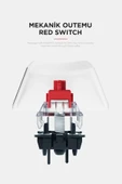 Yoru MİNİ Pro Gri/Beyaz WİFİ+Bluetooth Klavye  Red Swich Q Mekanik Klavye Gaming Oyuncu Klavye thumbnail 3