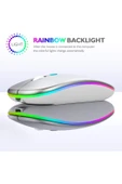 Smw-306r Gümüş 800/1200/1600dpi Şarjlı Mouse Kablosuz Mouse Rgb Süper Sessiz - 5
