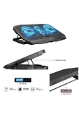 Ad-rc4 Mavi Ledli 15-17 Inç 4 Fanlı Kontrol Panelli Pro Notebook Laptop Soğutucu Stand - 2