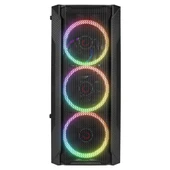 Rampage FUSION 650W 80+ BRONZE 4*12cm Rainbow Temperli Camlı ATX Mid-T Gaming Oyuncu Kasası - 2