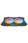 Tornado Full Rgb 2fanlı Yükseklik Ayarlı 10-18 Laptop Soğutucu Ekranlı Notebook Soğutucu Stand - 6