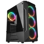 Rampage FUSION 650W 80+ BRONZE 4*12cm Rainbow Temperli Camlı ATX Mid-T Gaming Oyuncu Kasası - 1